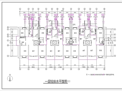 小区住宅楼建筑给排水 施工图