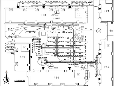 小区绿化喷灌平面图 施工图 园林景观给排水