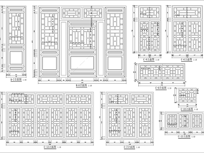 四合院门窗节点 施工图 通用节点