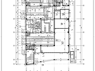 工厂园区三层现代风格食堂建筑 施工图