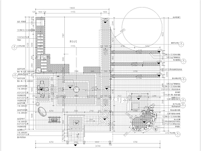 现代风格别墅庭院及廊架 施工图