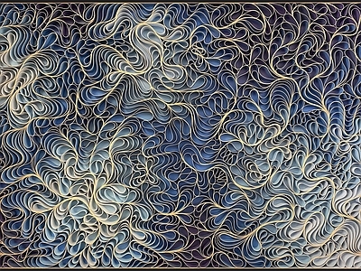 现代抽象立体肌理浮雕层次感手工纸艺彩色装饰画 现代抽象装饰画