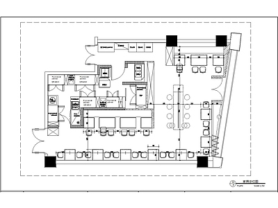 韩式快餐店室内 施工图