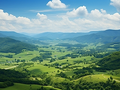 美丽的山谷风景