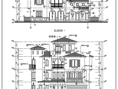 深圳经典独立别墅建筑 施工图