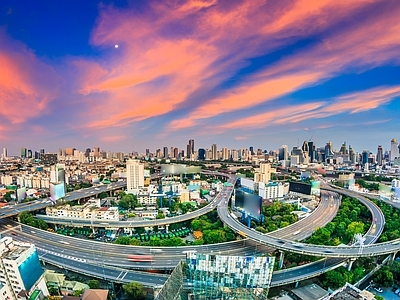 城市建筑街道外景 植物壁画