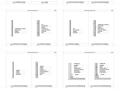 墙面装饰材料构造干挂铝板节点 施工图