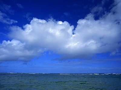 蓝天白云天空大海海洋