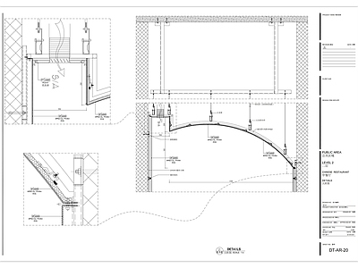 异形锈板不锈钢及红砖墙面节点 施工图