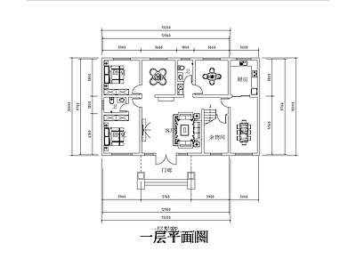 新中式两层独栋别墅室内平面