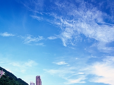 蓝天白云日景天空外景自然风景 白天天空