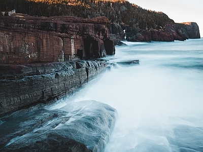 大自然 | 风景 | 大海 | 悬崖 | 雾