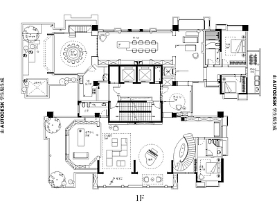 现代两层别墅平面布局图  四室两厅 二层别墅