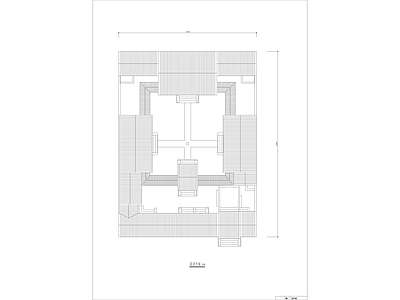 中式四合院住宅建筑平立面图纸 农村自建房别墅 施工图