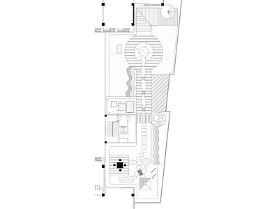 商住楼屋顶花园设计 露台 别墅 平面布置图