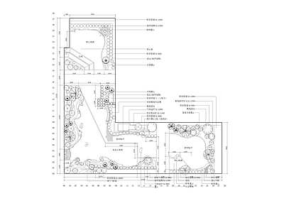 商住楼屋顶花园设计 露台 别墅 平面布置图 施工图