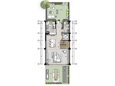 四层家装别墅精装房建筑 施工图