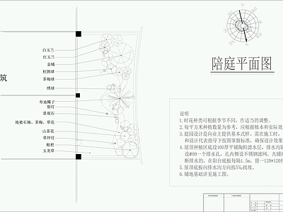 别墅屋顶花园景观平面图