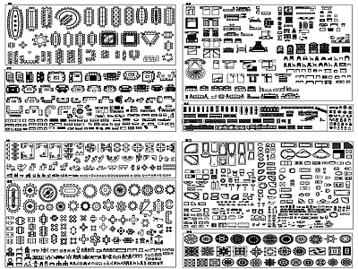 室内设计家装工装家具电器灯具图库设计素材 平面图块