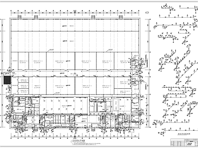 面食和海产品综合加工车间及冷库给排水图 施工图 建筑给排水