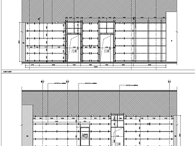 墙面不锈钢铝板立面干挂钢架排版图节点 施工图 节点