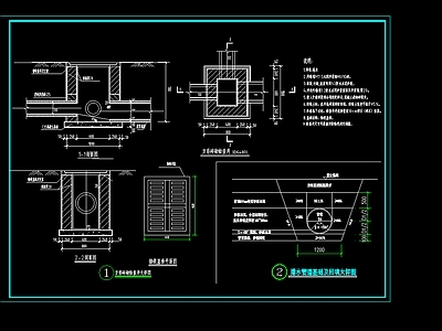 市政工程雨水检查井及埋管做法大样图 施工图 乡村振兴