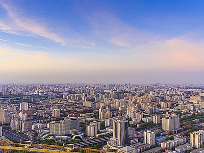 傍晚城市天空外景 晚上城市外景