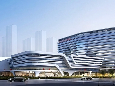 现代医院建筑效果图