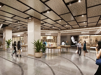 现代轻奢珠宝店效果图