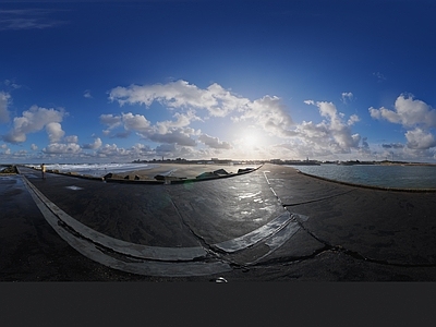 hdr户外蓝天白云云朵天空公园绿地草坪全景