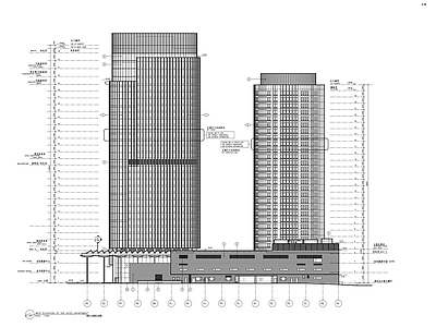 33层现代风格酒店建筑 施工图