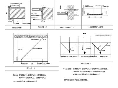 门套木门墙面吊顶节点 施工图 通用节点