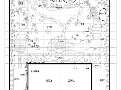 某别墅花园设计平面图 施工图