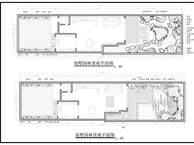 私家别墅花园绿化平面图 施工图