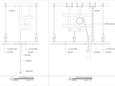 通用天花墙面地坪门表节点大样详图 施工图