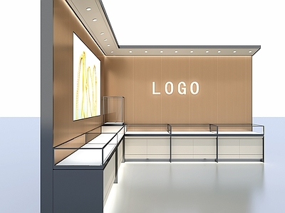 现代珠宝柜台 珠宝边厅 珠宝柜 柜台 展具
