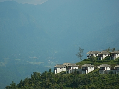 户外山林别墅风景 别墅外景