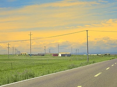 马路外景风景