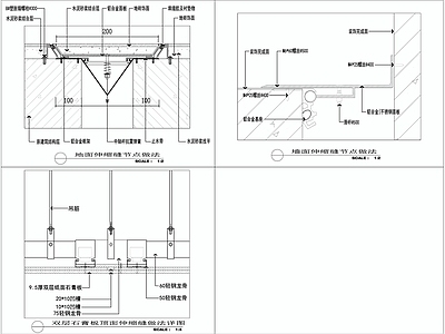 墙面地面顶面伸缩缝节点大样 施工图 通用节点