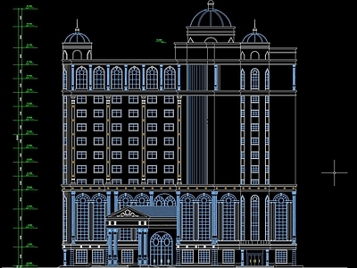 酒店 建筑 大楼 欧式建筑 欧式大楼 施工图