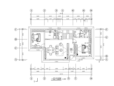 300平自建房别墅规划设计 平面图 二层别墅