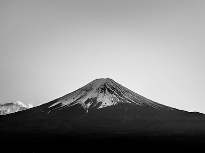 黑白雪山装饰画 风景装饰画