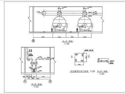 燃油蒸汽锅炉房设备 施工图 建筑给排水