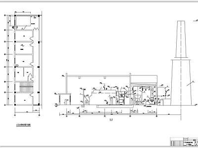 药厂锅炉房给排水 施工图 建筑给排水