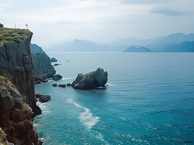 海边悬崖风景