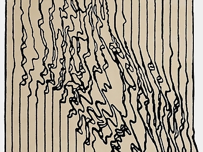 现代简约不规则线条纹理图案地毯 现代地毯