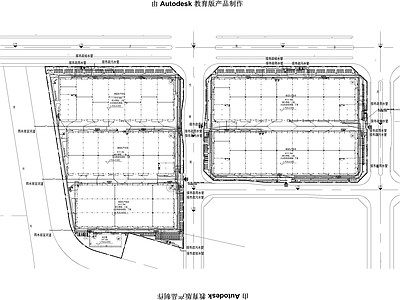 丁山重钢厂房 180米×65米 给排水 施工图 建筑给排水