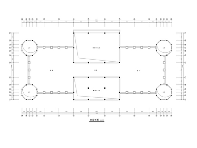 某欧式对称酒店建筑 施工图