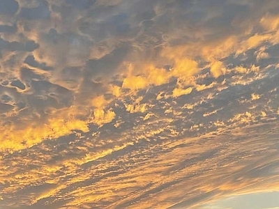 傍晚云彩夕阳 天空