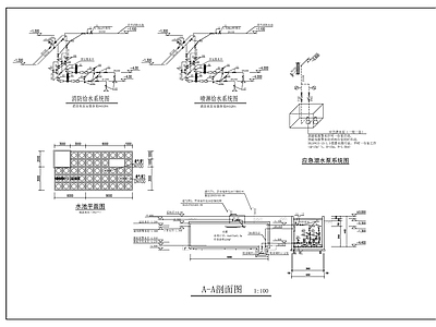 消防泵房给排水 施工图 建筑给排水